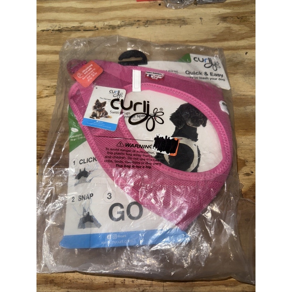 Curli Air-Mesh Vest Dog Harness Large Pink‎